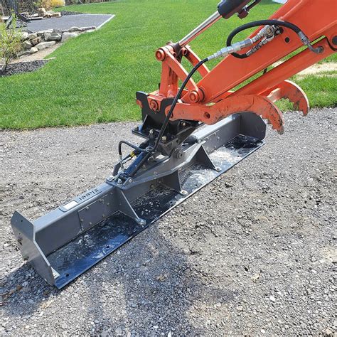 mini digger grading beam|grading beam for skid steer.